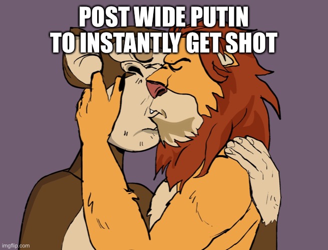 NFTs kissing | POST WIDE PUTIN TO INSTANTLY GET SHOT | image tagged in nfts kissing | made w/ Imgflip meme maker