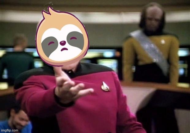 Sloth Picard wtf | image tagged in sloth picard wtf | made w/ Imgflip meme maker