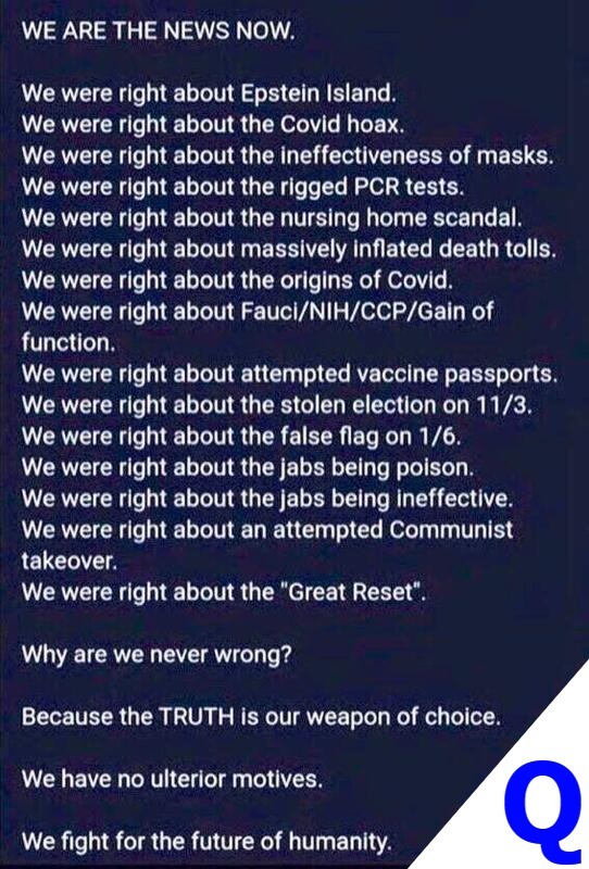 And now you know why the left fears Qanon. | image tagged in qanon,fearless,fear us,fear this,q,never go full retard | made w/ Imgflip meme maker