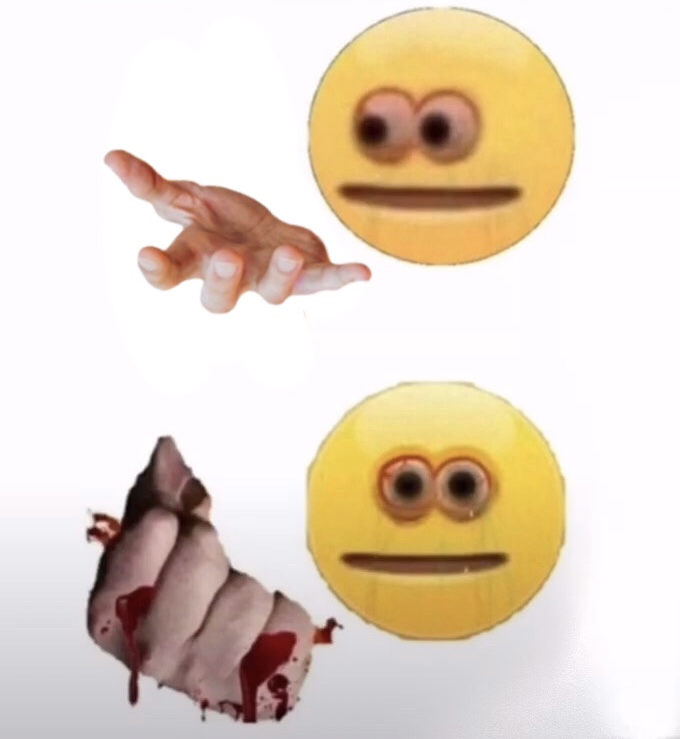 High Quality Emoji Crushing Hand Blank Meme Template