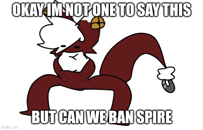 she's defending he who must not be named | OKAY IM NOT ONE TO SAY THIS; BUT CAN WE BAN SPIRE | image tagged in spz | made w/ Imgflip meme maker