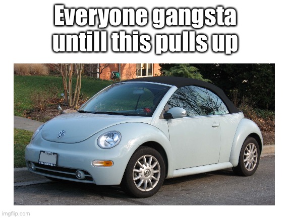 Slug bug *punch* | Everyone gangsta untill this pulls up | image tagged in car,volkswagen | made w/ Imgflip meme maker