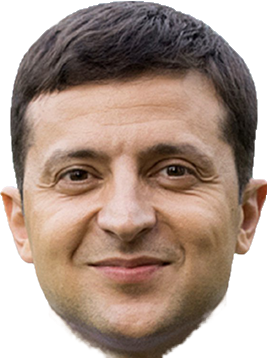 High Quality Volodymyr Zelenskyy Head Blank Meme Template