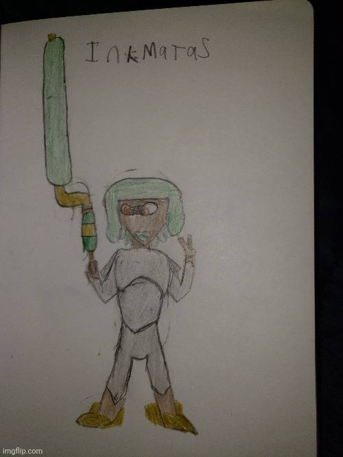 I drew a picture of Inkmatas in (medieval style) armor | image tagged in this was drawn at night | made w/ Imgflip meme maker