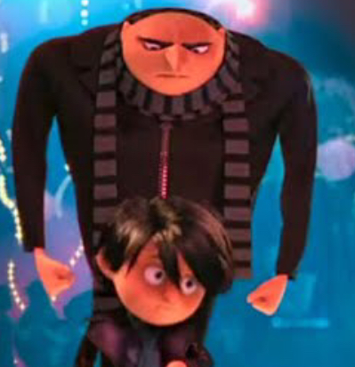 High Quality Gru staring at Antonio Blank Meme Template