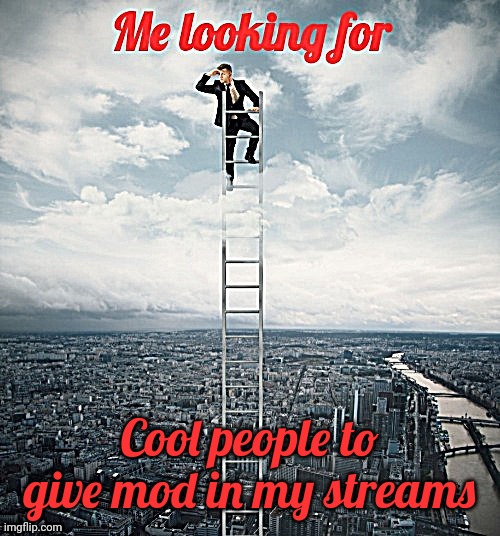 Searching | Cool people to give mod in my streams | image tagged in searching | made w/ Imgflip meme maker