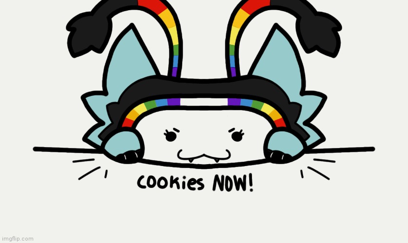 Cookies NOW! | image tagged in drawings,furry | made w/ Imgflip meme maker