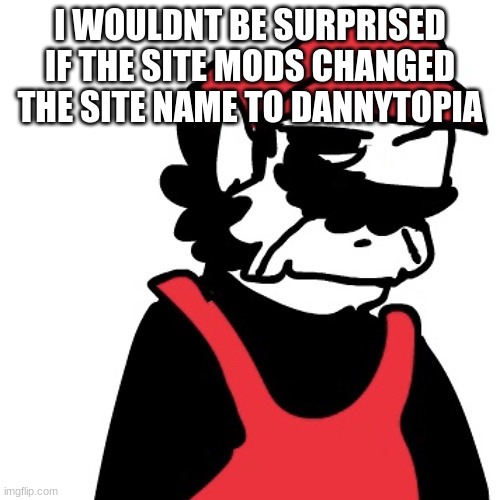 Dissapointed MX | I WOULDNT BE SURPRISED IF THE SITE MODS CHANGED THE SITE NAME TO DANNYTOPIA | image tagged in dissapointed mx | made w/ Imgflip meme maker