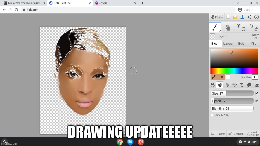 DRAWING UPDATEEEEE | made w/ Imgflip meme maker