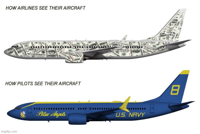 View of 737 | image tagged in airline,737,pilot,aircraft | made w/ Imgflip meme maker