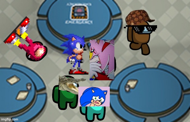 Sonic Among Us | image tagged in the skeld | made w/ Imgflip meme maker