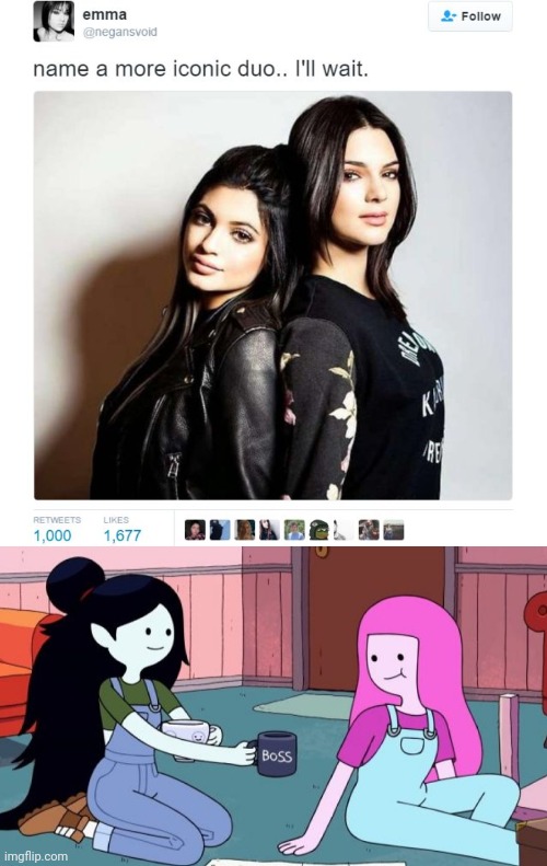hello there lgbtq community | image tagged in name a more iconic duo,marceline and bubblegum | made w/ Imgflip meme maker