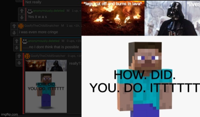 see? i was more cringe than del back then | made w/ Imgflip meme maker
