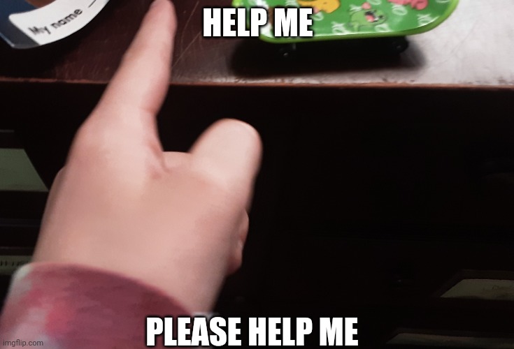 Help | HELP ME; PLEASE HELP ME | image tagged in finger falling off skateboard | made w/ Imgflip meme maker