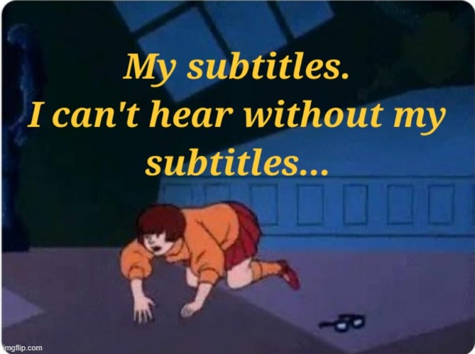 image tagged in subtitles,anime,scooby doo,glasses | made w/ Imgflip meme maker