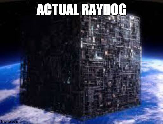 borg cube | ACTUAL RAYDOG | image tagged in borg cube | made w/ Imgflip meme maker