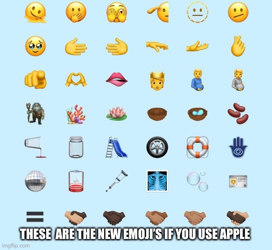 THESE  ARE THE NEW EMOJI’S IF YOU USE APPLE | made w/ Imgflip meme maker