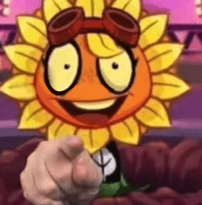 Goofy Ahh Sunflower Blank Meme Template
