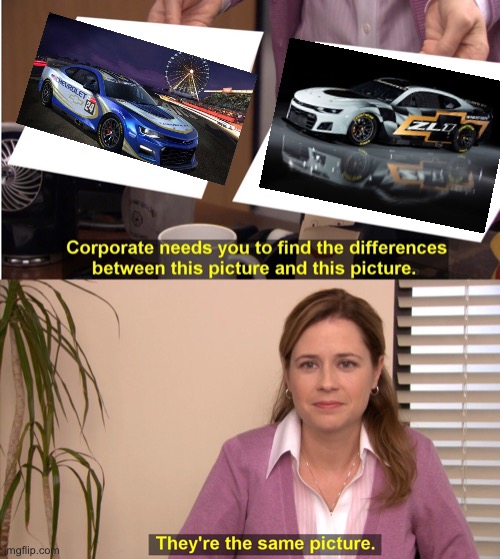 NASCAR Next Gen VS Le Mans Next Gen | image tagged in memes,they're the same picture | made w/ Imgflip meme maker