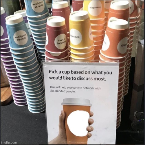 Pick A Cup Sign (link in the comments, put examples if you like) | image tagged in pick a cup sign,custom template,coffee cup,funny | made w/ Imgflip meme maker