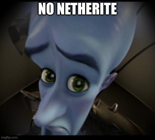 no netherite | NO NETHERITE | image tagged in no bitches | made w/ Imgflip meme maker