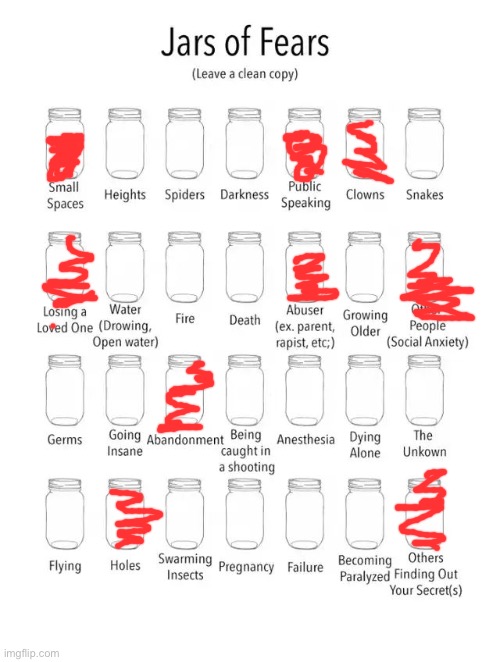 Jar of fears clear version | image tagged in jar of fears clear version | made w/ Imgflip meme maker