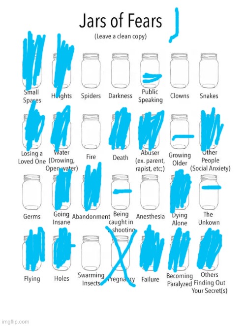 Jar of fears clear version | image tagged in jar of fears clear version | made w/ Imgflip meme maker