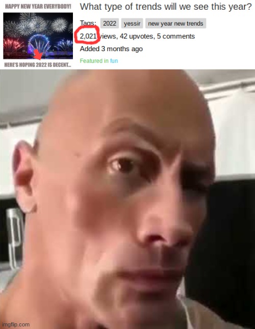 What are the odds? | image tagged in the rock eyebrow,coincidence i think not,yessir,memes,lol,wow | made w/ Imgflip meme maker