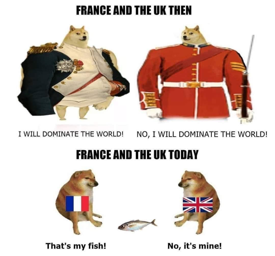 High Quality France and the U.K. then and now Blank Meme Template
