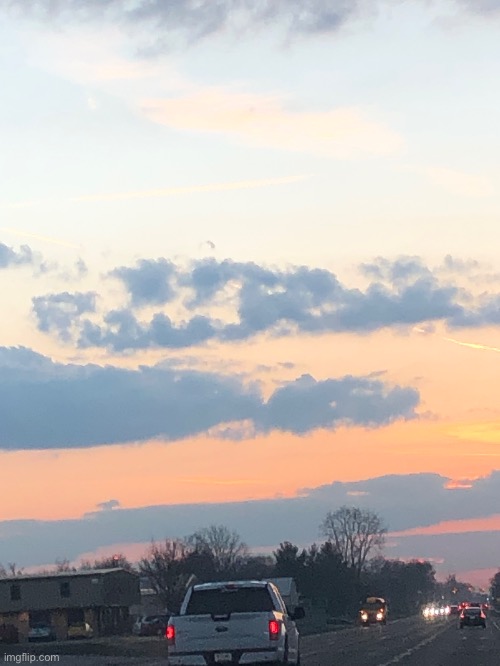 pretty sunrise from this morning, looks like a painting :D | made w/ Imgflip meme maker