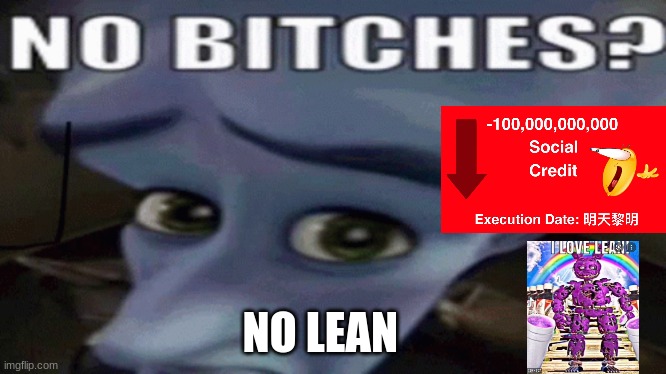 When no lean | NO LEAN | image tagged in funny,megamind,funny memes | made w/ Imgflip meme maker