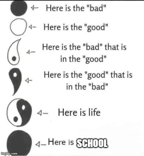 here is life | SCHOOL | image tagged in here is life | made w/ Imgflip meme maker