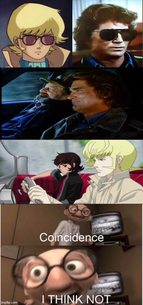 Holy shit! is that a Devilman reference? | image tagged in devilman,highway to heaven,80s,michael landon,victor french,anime | made w/ Imgflip meme maker