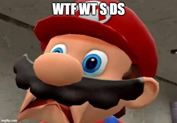 Mario WTF | WTF WT S DS | image tagged in mario wtf | made w/ Imgflip meme maker