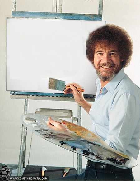 High Quality The Joy of Painting Bob Ross! Blank Meme Template