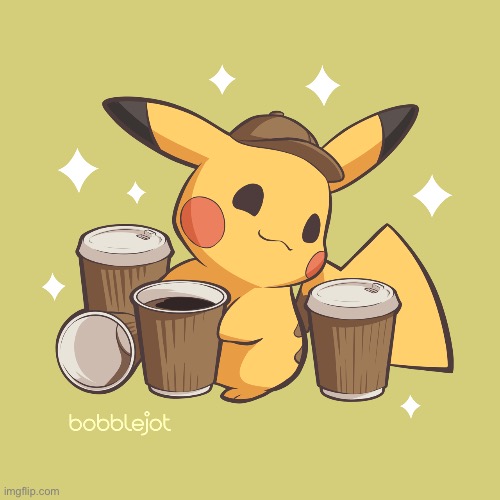 Detective pikachu :3 | image tagged in pikachu,art,cute | made w/ Imgflip meme maker