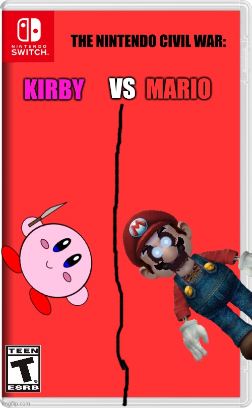 The Nintendo Game | THE NINTENDO CIVIL WAR:; MARIO; VS; KIRBY | made w/ Imgflip meme maker