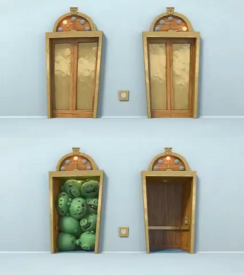 High Quality Piggy Tales Two Elevators Blank Meme Template