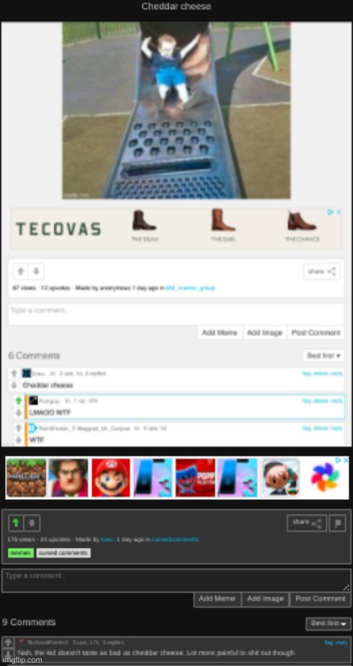 Nah, the kid doesn't taste as bad as cheddar cheese. Lot more painful to shit out though | made w/ Imgflip meme maker