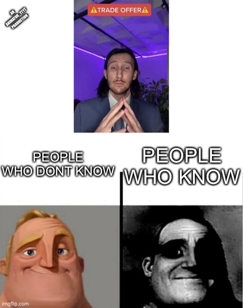 AN ANIMATOR_YTYT PRODUCTION; PEOPLE WHO DONT KNOW; PEOPLE WHO KNOW | image tagged in teacher's copy | made w/ Imgflip meme maker