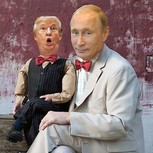 This is one of those meme templates that doesn't even need a caption. | image tagged in putin puppet trump | made w/ Imgflip meme maker
