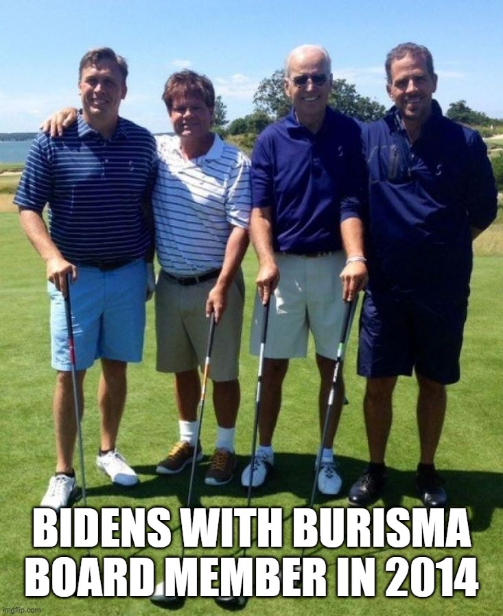 BIDENS WITH BURISMA BOARD MEMBER IN 2014 | made w/ Imgflip meme maker