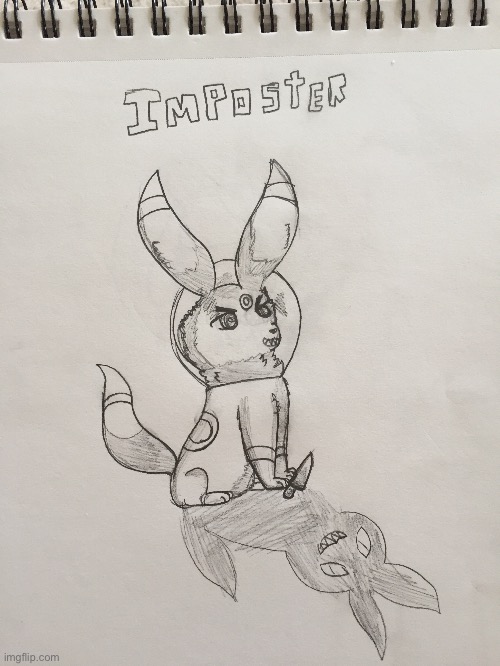 I drew Umbreon in among us! (Yeh I’m sorry i added no literal detail to the shadow) | image tagged in umbreon,among us | made w/ Imgflip meme maker