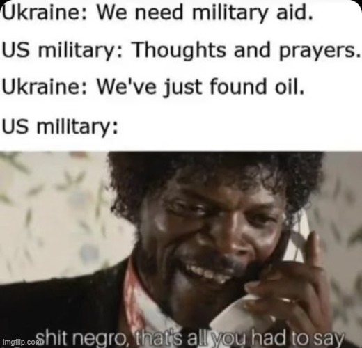 Thoughts and prayers. | image tagged in ukraine,russia,usa,samuel l jackson | made w/ Imgflip meme maker