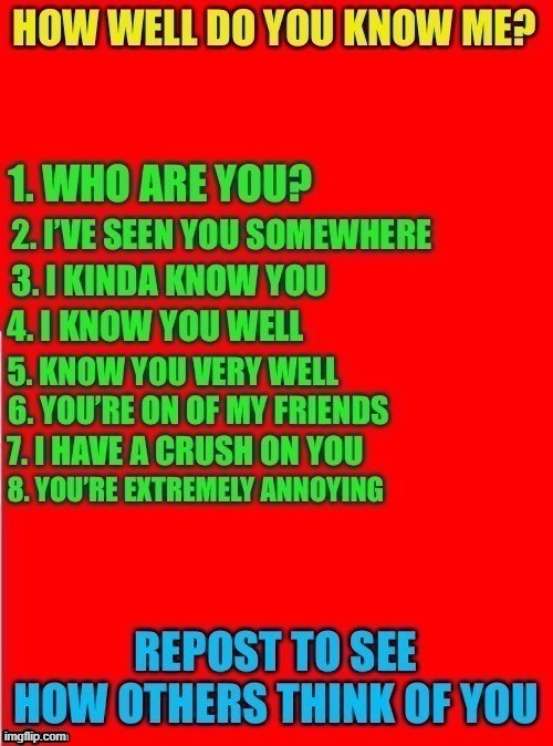 how well do you know me | image tagged in how well do you know me | made w/ Imgflip meme maker