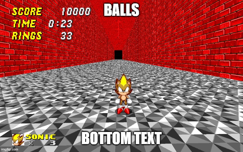 Balls | BALLS; BOTTOM TEXT | image tagged in balls,sonic the hedgehog | made w/ Imgflip meme maker