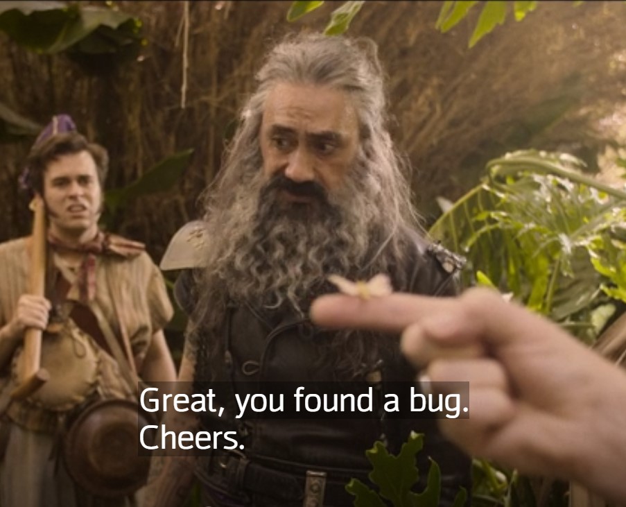 High Quality Great you found a bug Blank Meme Template