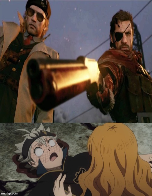 This is for Filler... | image tagged in black clover,metal gear solid,anime | made w/ Imgflip meme maker