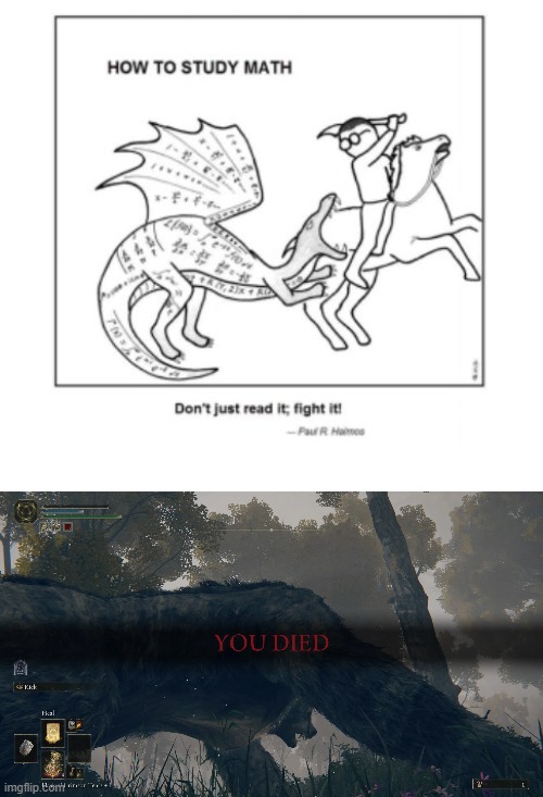 when math is like dark souls | image tagged in comics/cartoons,elden ring,dark souls | made w/ Imgflip meme maker