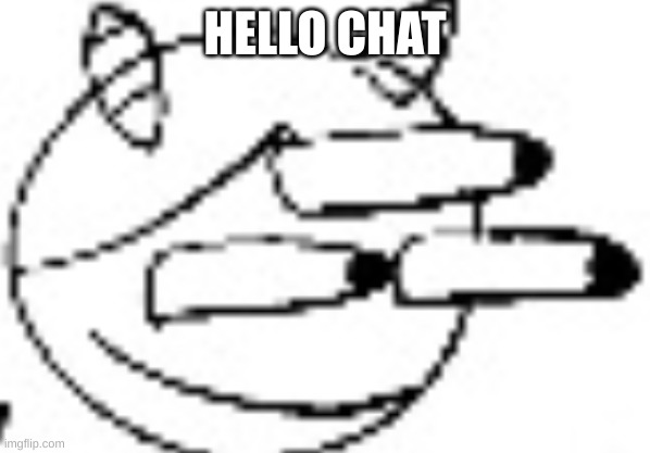 Idiot Staring | HELLO CHAT | image tagged in idiot staring | made w/ Imgflip meme maker